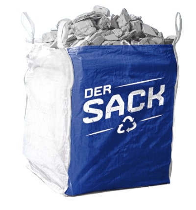 DER SACK ist die schnelle und einfache 1m³ Big-Bag-Lösung für die Entsorgung von Abfall.