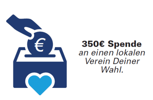 Spende für einen lokalen Verein