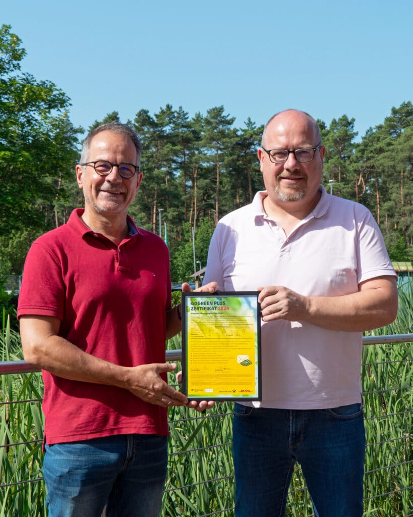 Übergabe GoGreen Plus Zertifikat an Augustin Entsorgung