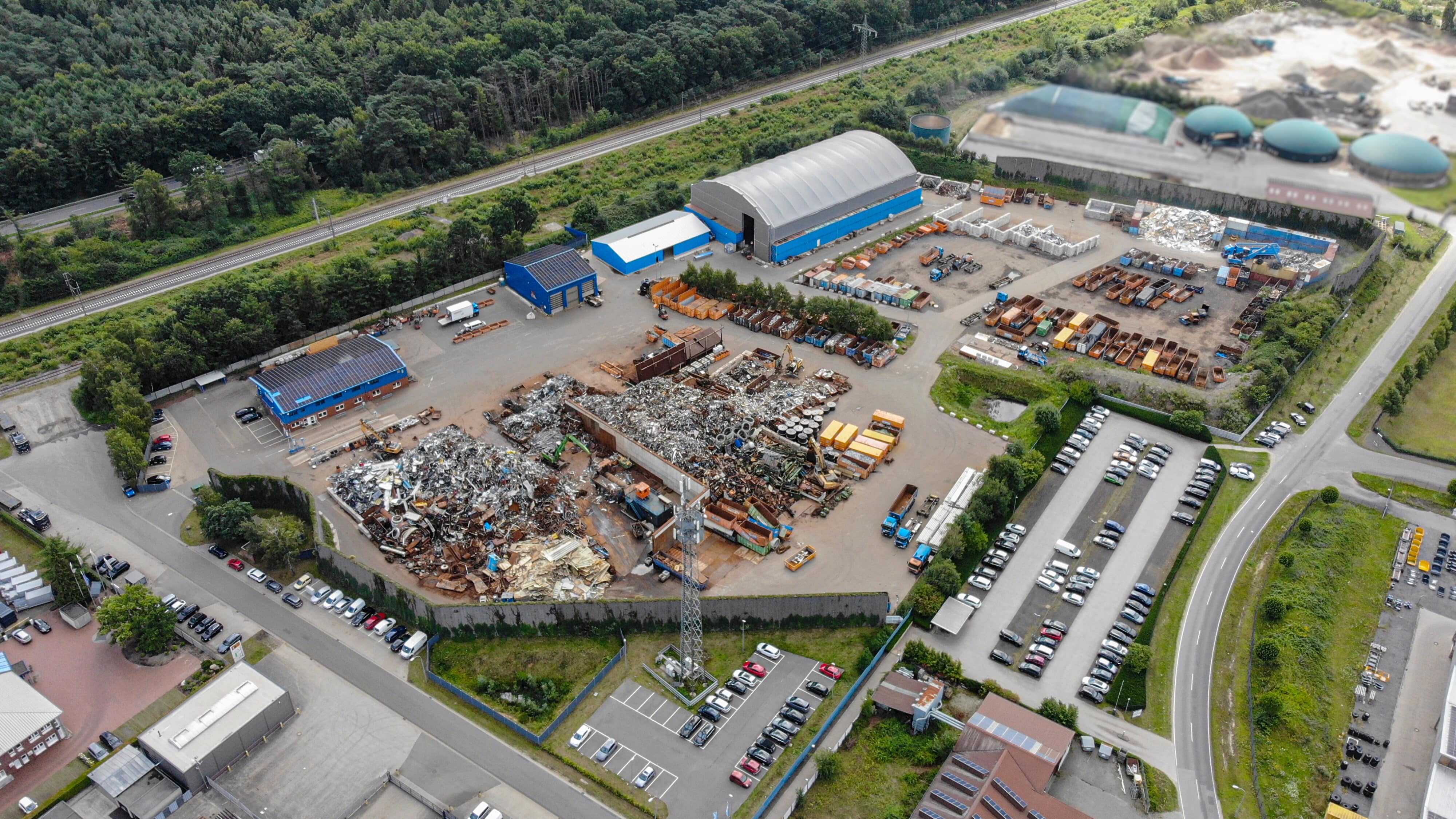 Emsschrott - Luftaufnahme Standort Meppen-Hüntel 2025