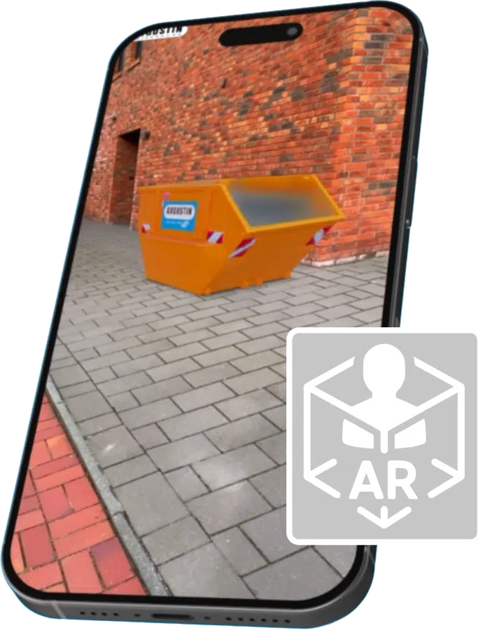 Augmented Reality Ansicht im Online-Shop.